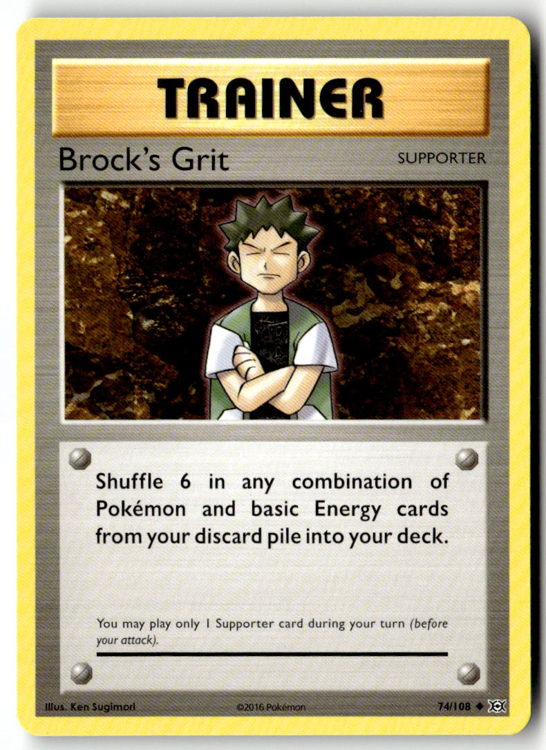 Front of Brock's Grit 74/108 from XY - Evolutions