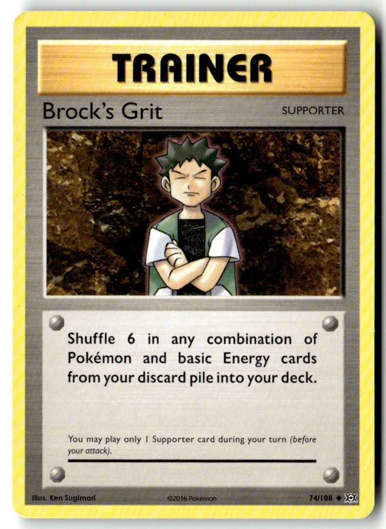 Front of Brock's Grit 74/108 from XY - Evolutions