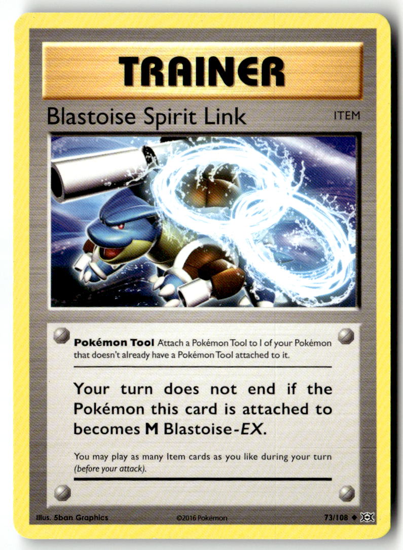 Front of Blastoise Spirit Link 73/108 from XY - Evolutions