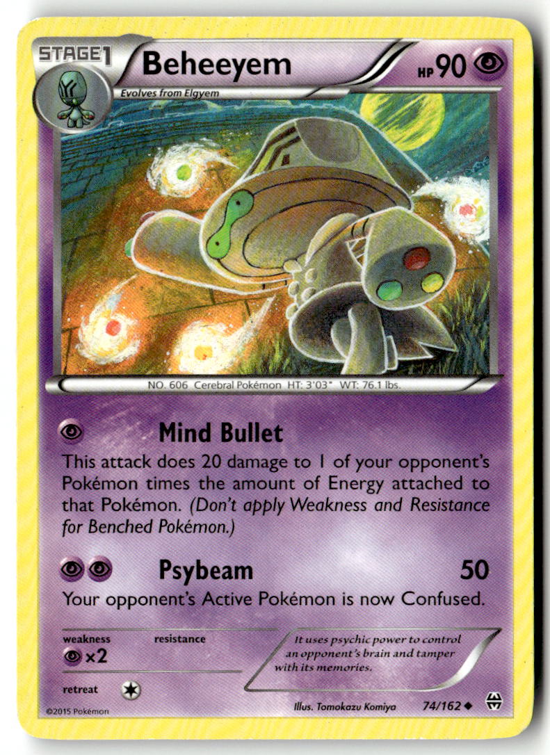 Front of Beheeyem 74/162 from XY - BREAKthrough