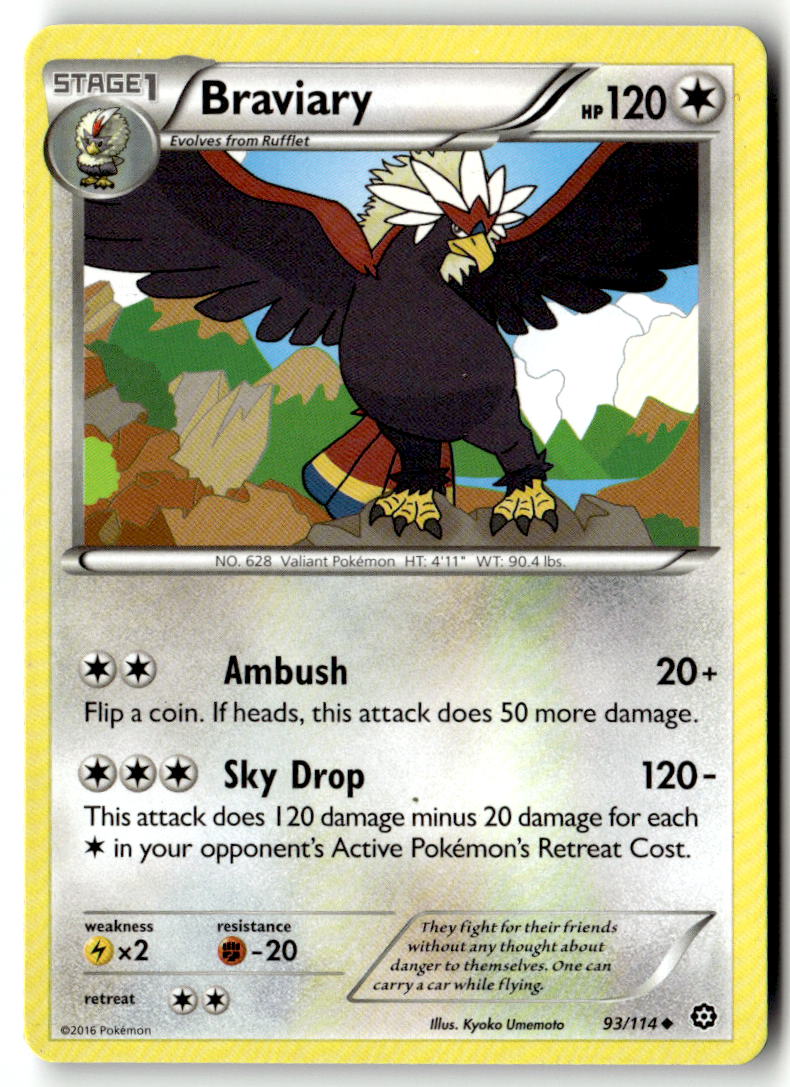 Front of Braviary 93/114 from XY - Steam Siege