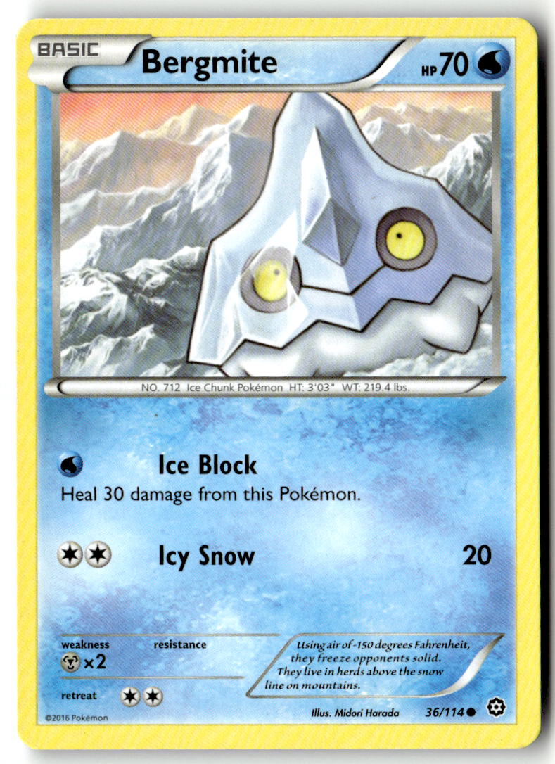 Front of Bergmite 36/114 from XY - Steam Siege