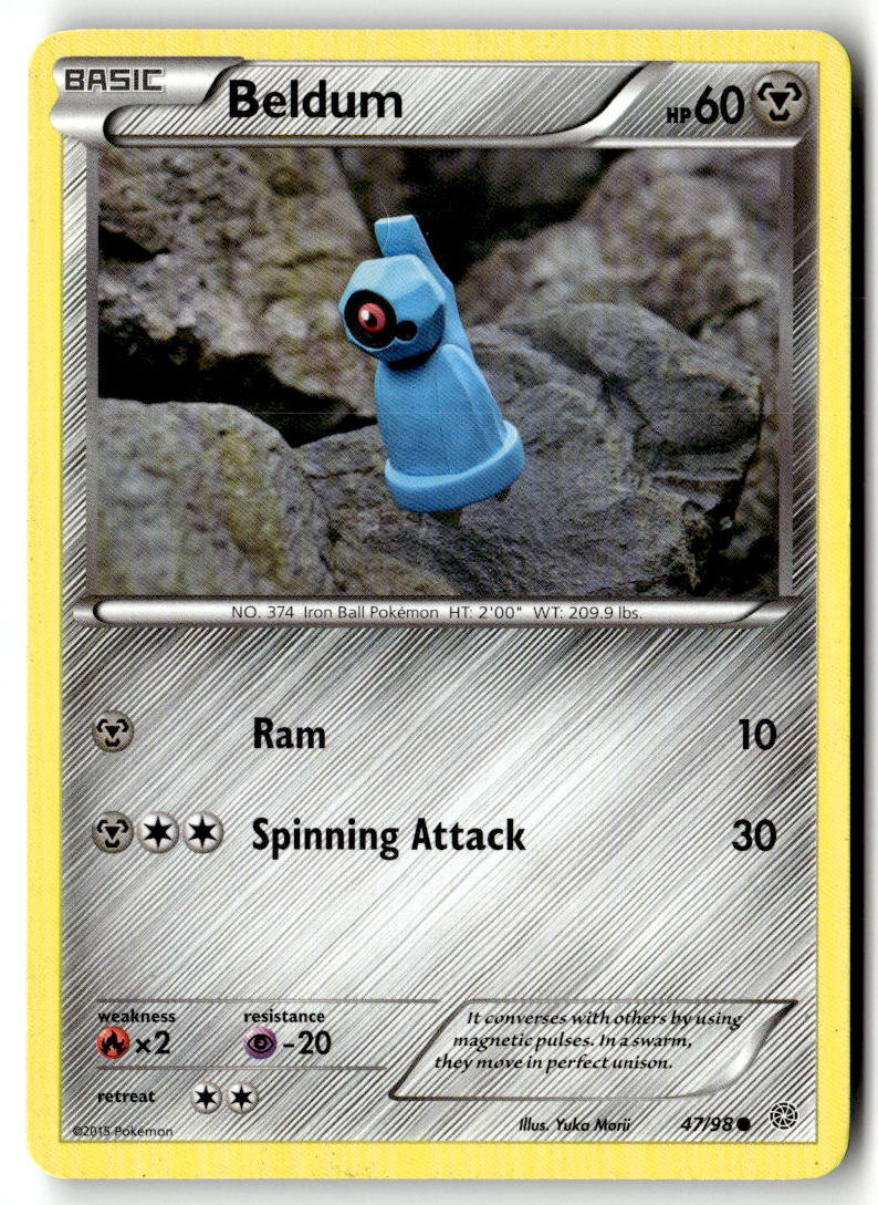 Front of Beldum 47/98 from XY - Ancient Origins