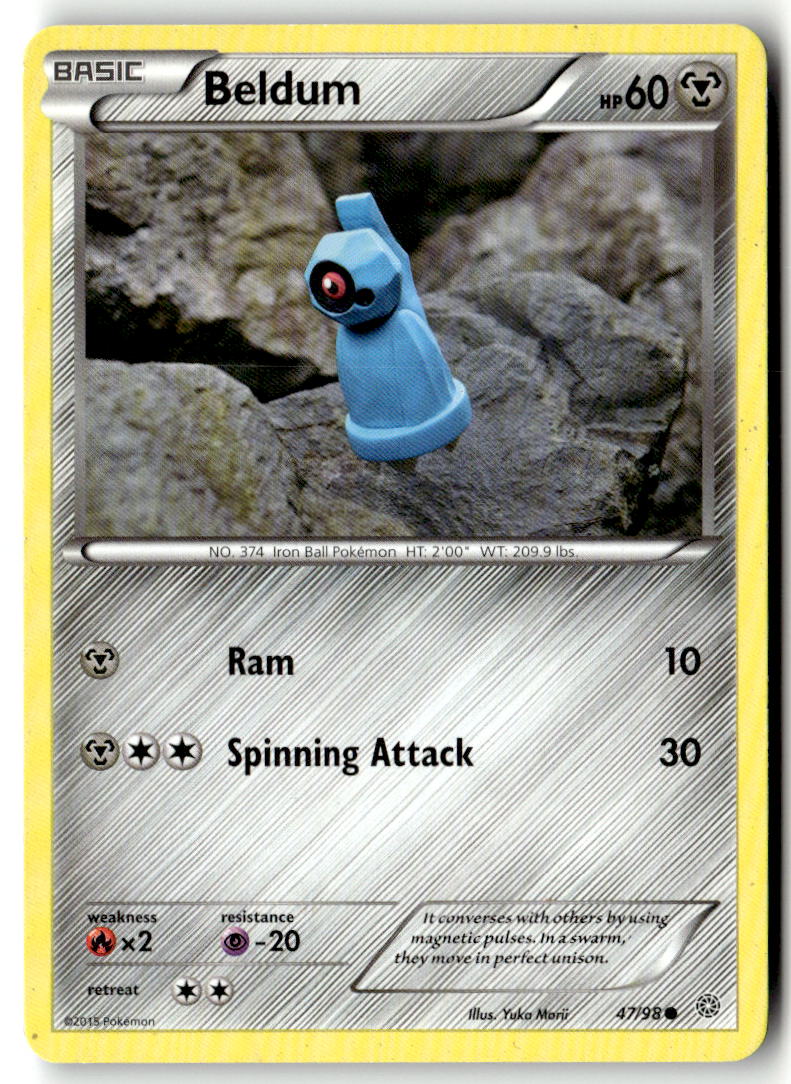 Front of Beldum 47/98 from XY - Ancient Origins