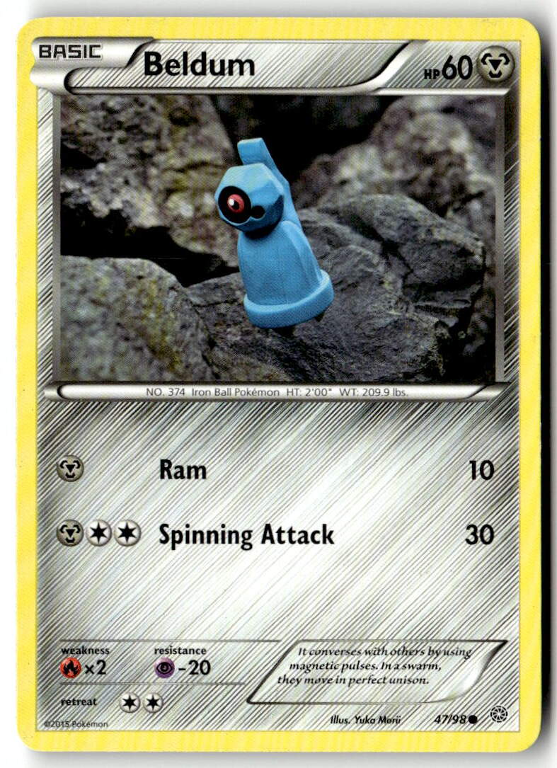 Front of Beldum 47/98 from XY - Ancient Origins
