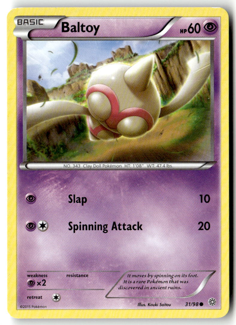 Front of Baltoy (31) 31/98 from XY - Ancient Origins