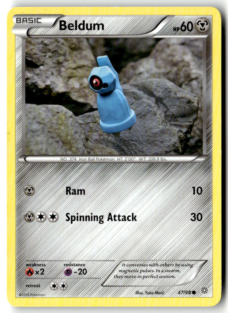 Front of Beldum 47/98 from XY - Ancient Origins