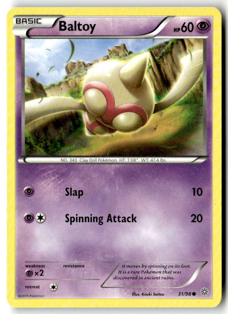 Front of Baltoy (31) 31/98 from XY - Ancient Origins