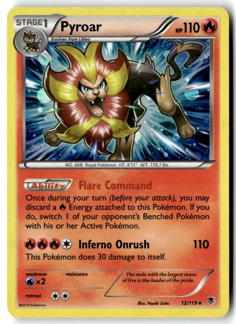 Front of Pyroar 12/119 from XY - Phantom Forces