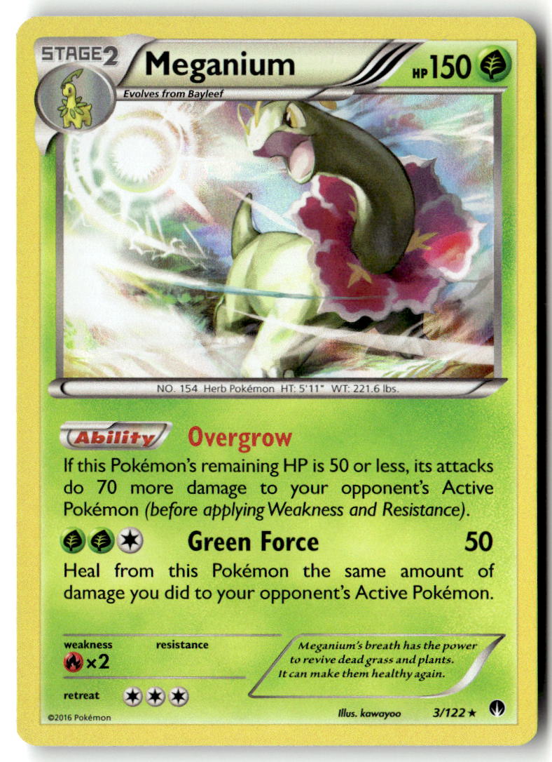 Front of Meganium 3/122 from XY - BREAKpoint