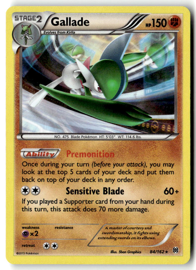 Front of Gallade 84/162 from XY - BREAKthrough