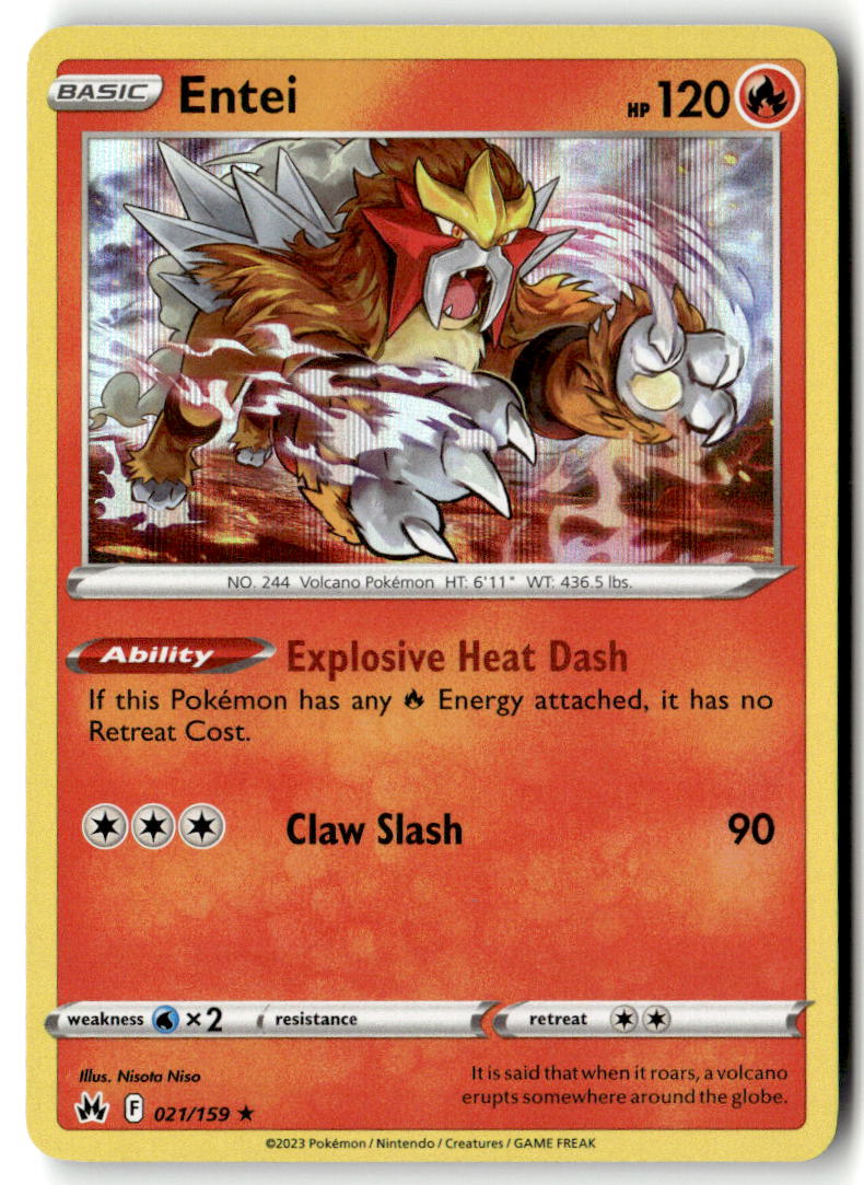 Front of Entei 021/159 from Crown Zenith