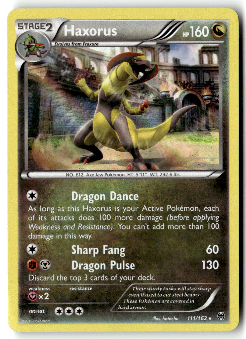 Front of Haxorus 111/162 from XY - BREAKthrough