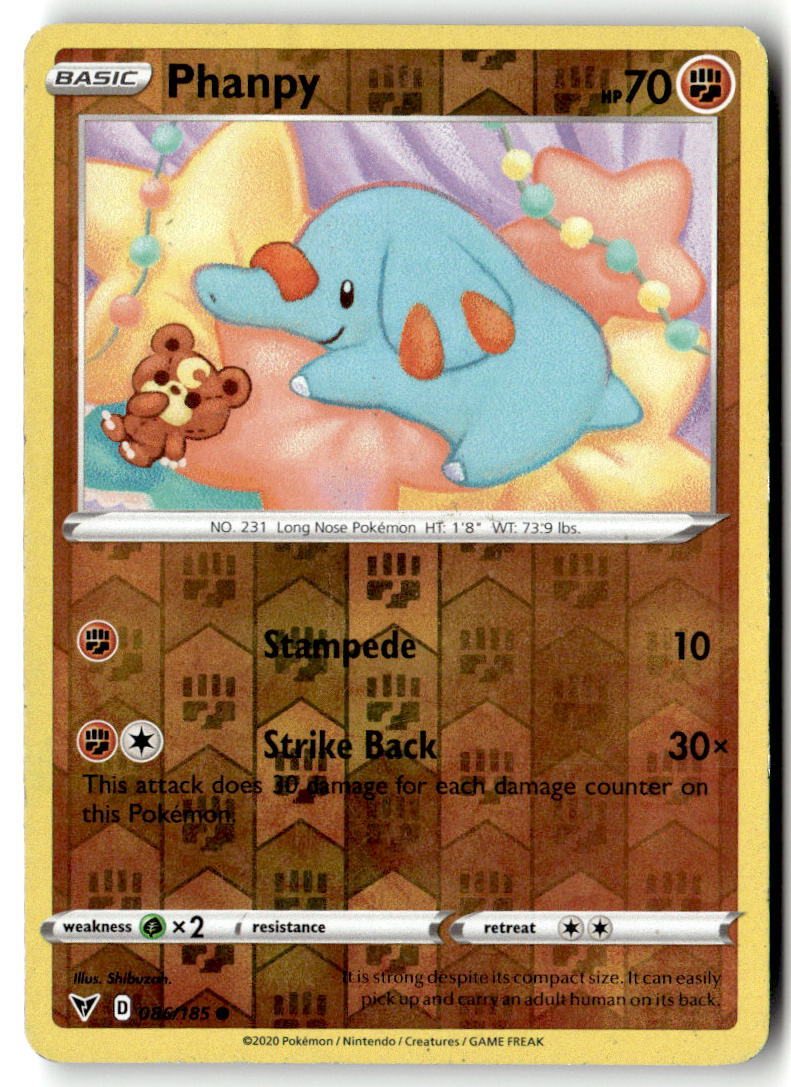 Front of Phanpy 086/185 from Vivid Voltage