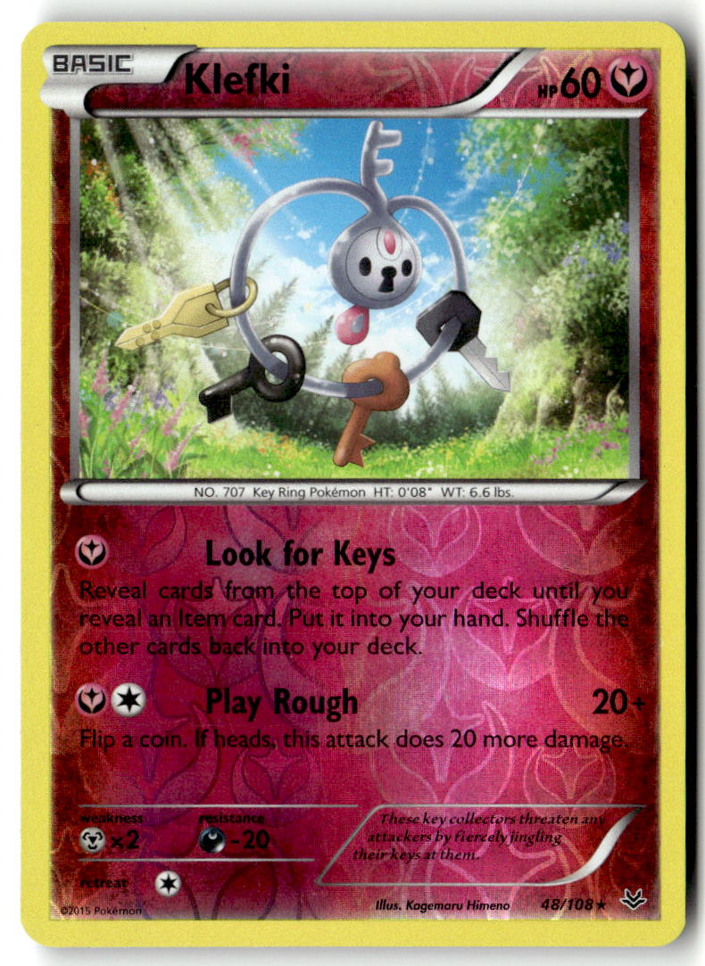Front of Klefki 48/108 from XY - Roaring Skies