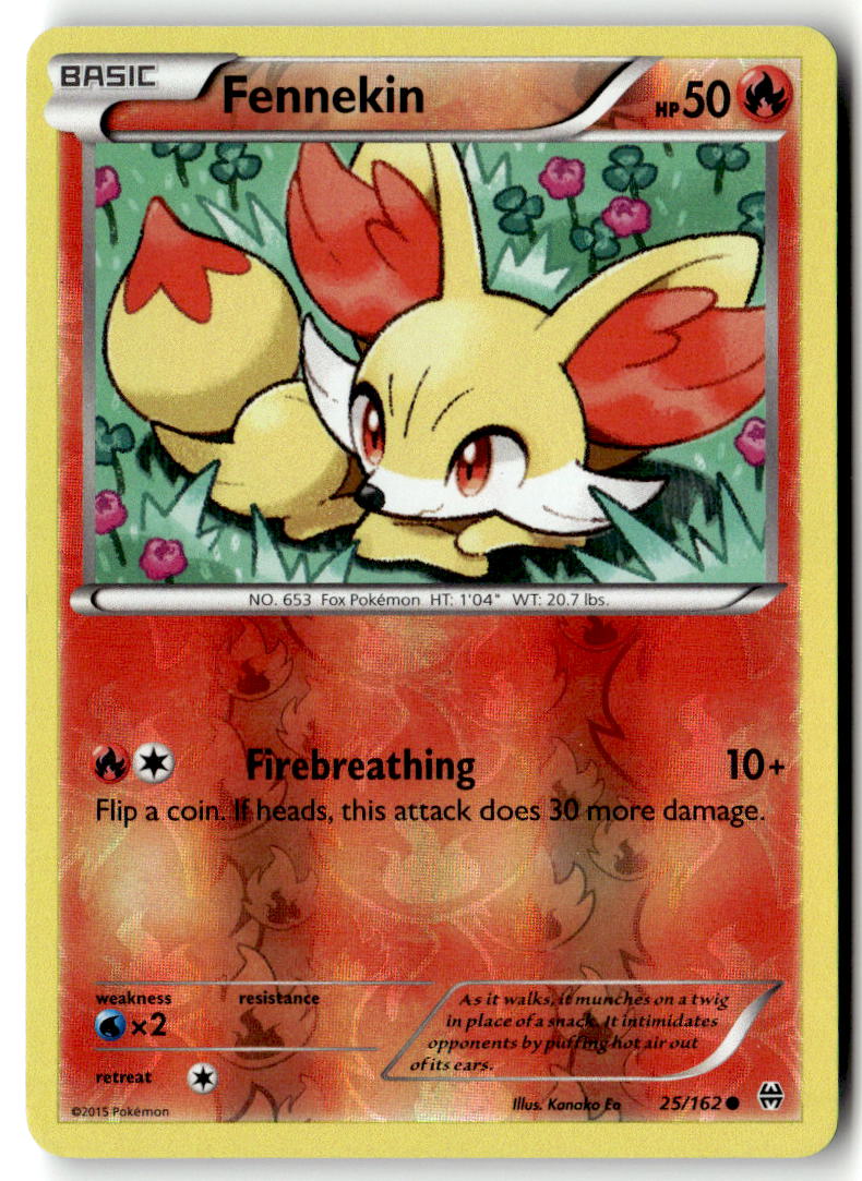 Front of Fennekin 25/162 from XY - BREAKthrough