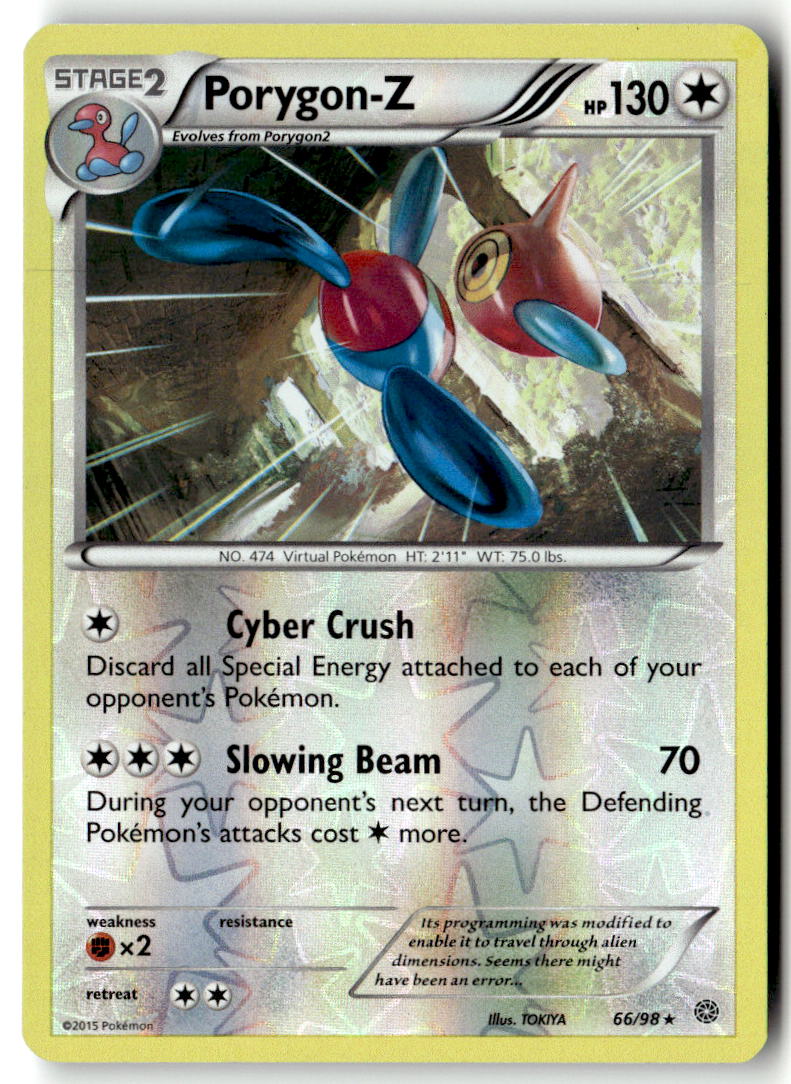 Front of Porygon-Z (66) 66/98 from XY - Ancient Origins