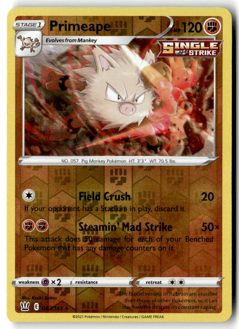 Front of Primeape 067/163 from Battle Styles