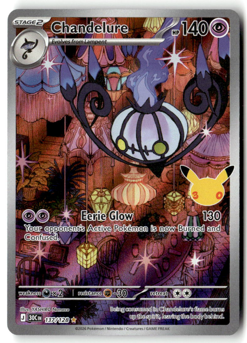 Front of Chandelure 137/128 from 30th Celebration