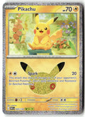 Front of Pikachu 025/128 from 30th Celebration