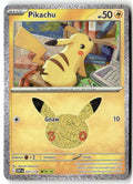 Front of Pikachu 031/128 from 30th Celebration