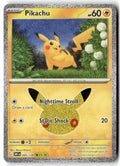 Front of Pikachu 045/128 from 30th Celebration