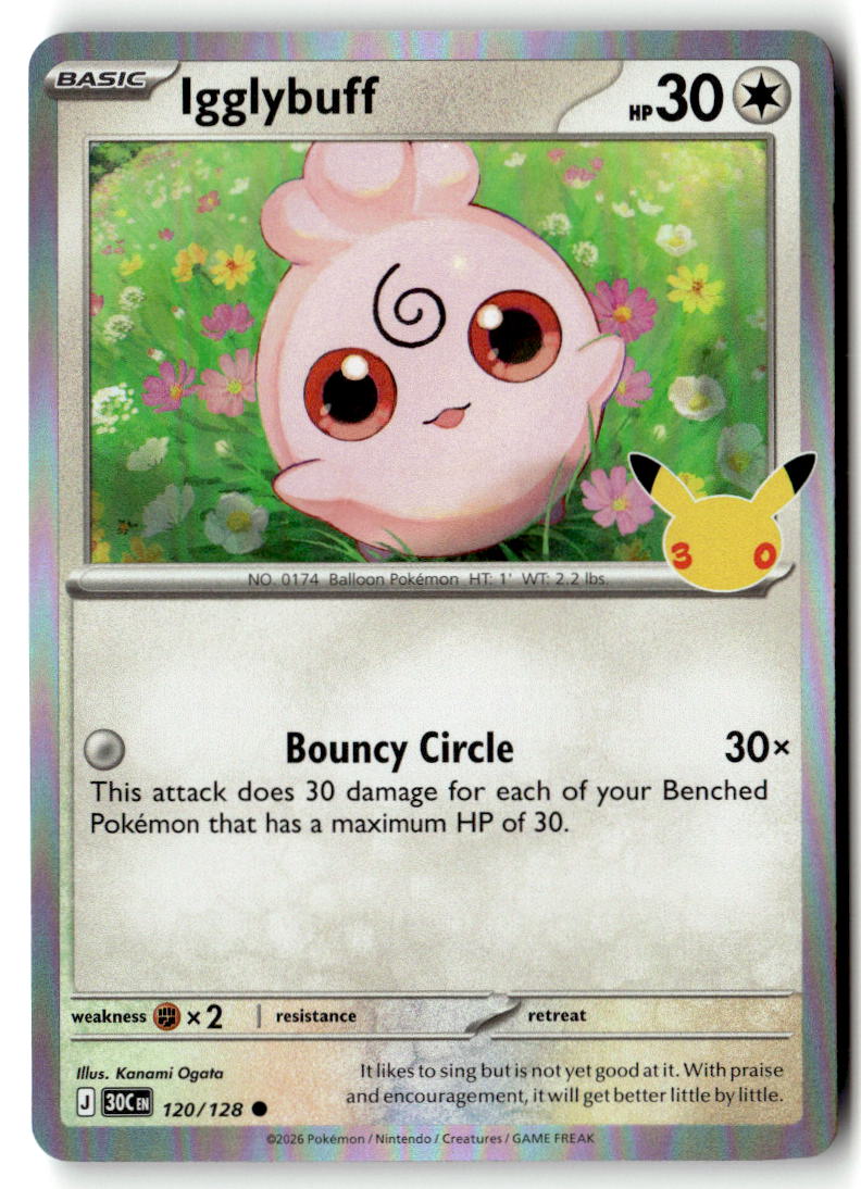 Front of Igglybuff 120/128 from 30th Celebration