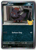 Front of Zorua 095/128 from 30th Celebration