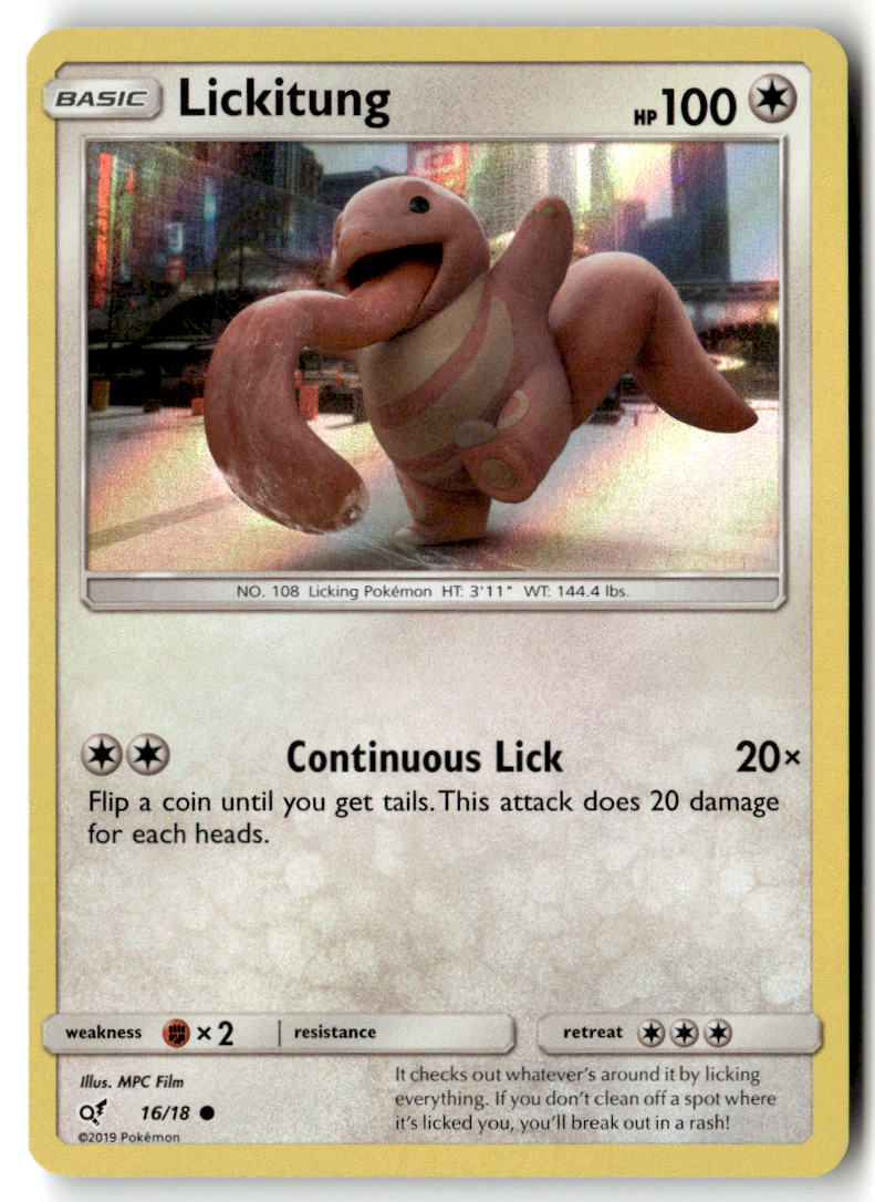 Front of Lickitung (Holo Common) 16/18 from Detective Pikachu