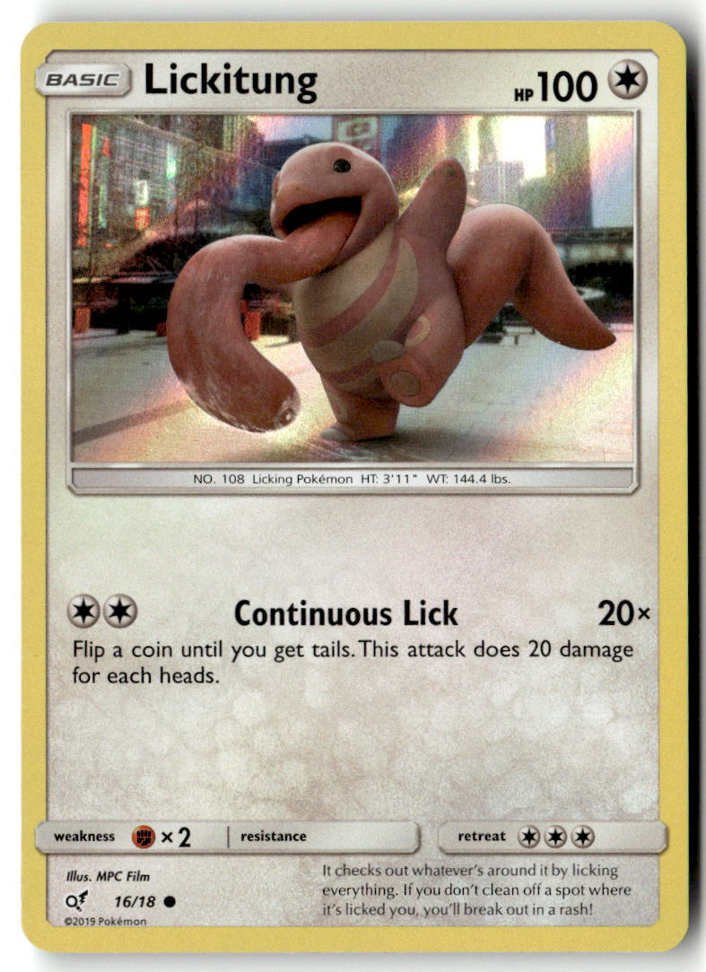 Front of Lickitung (Holo Common) 16/18 from Detective Pikachu