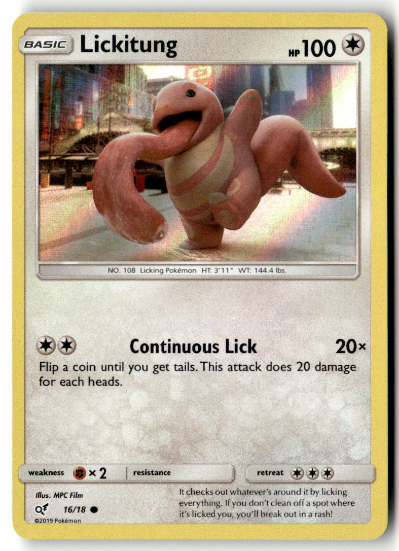 Front of Lickitung (Holo Common) 16/18 from Detective Pikachu