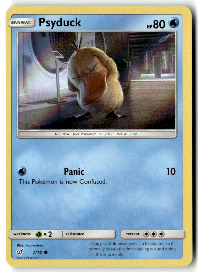 Front of Psyduck (Holo Common) 7/18 from Detective Pikachu