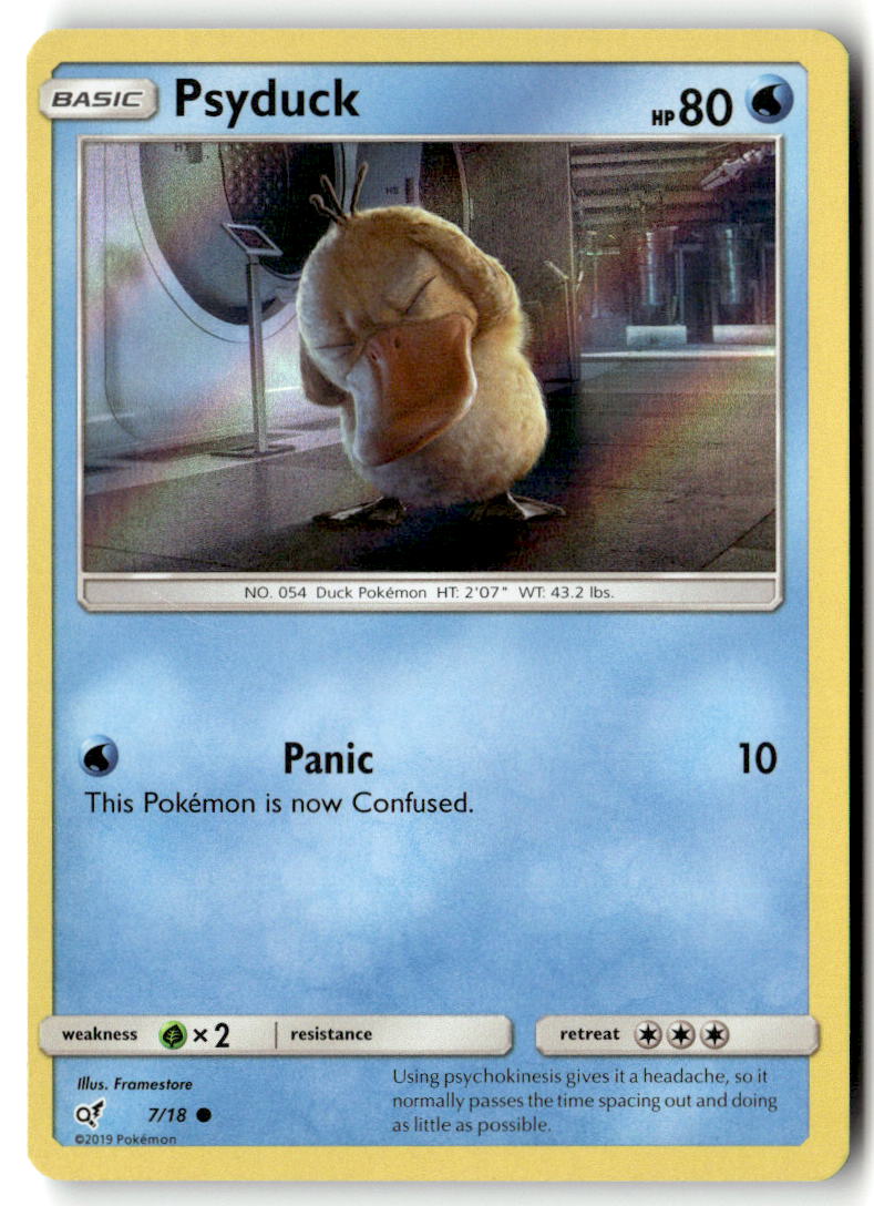 Front of Psyduck (Holo Common) 7/18 from Detective Pikachu