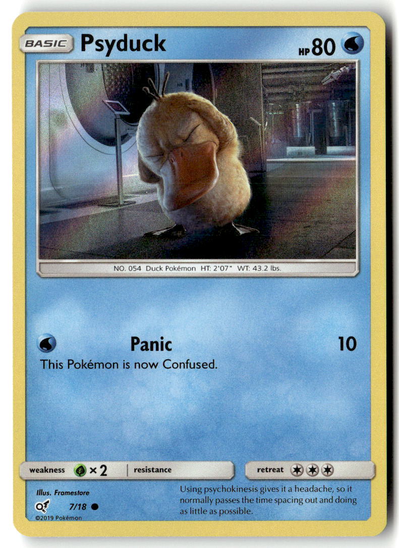 Front of Psyduck (Holo Common) 7/18 from Detective Pikachu