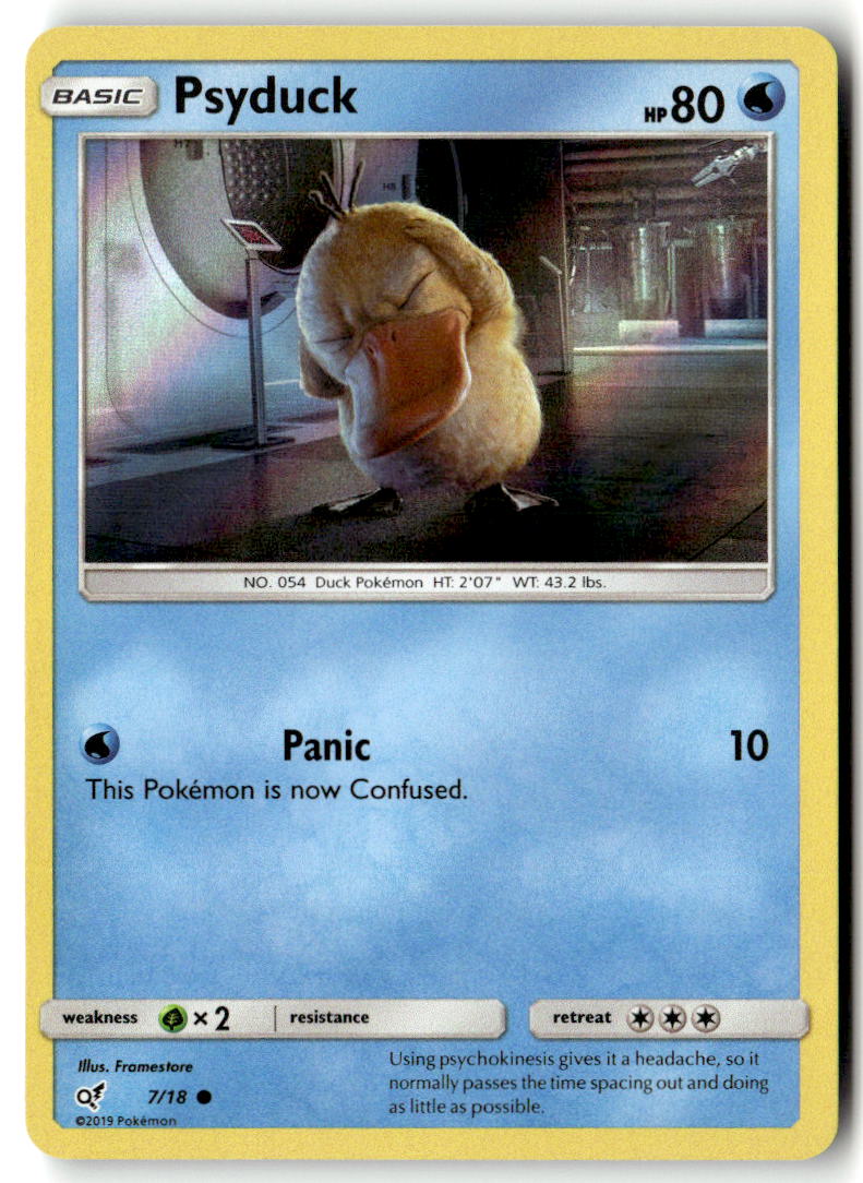 Front of Psyduck (Holo Common) 7/18 from Detective Pikachu