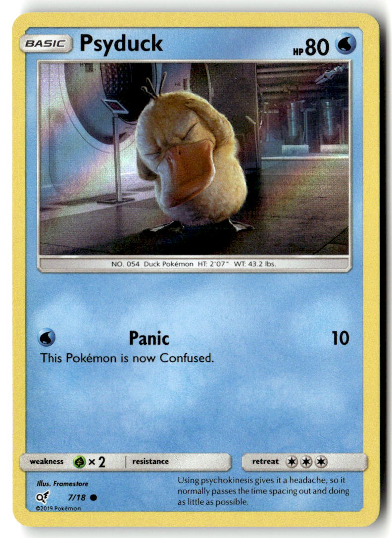 Front of Psyduck (Holo Common) 7/18 from Detective Pikachu