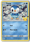 Front of Piplup - 20/25 020/025 from McDonald's 25th Anniversary Promos