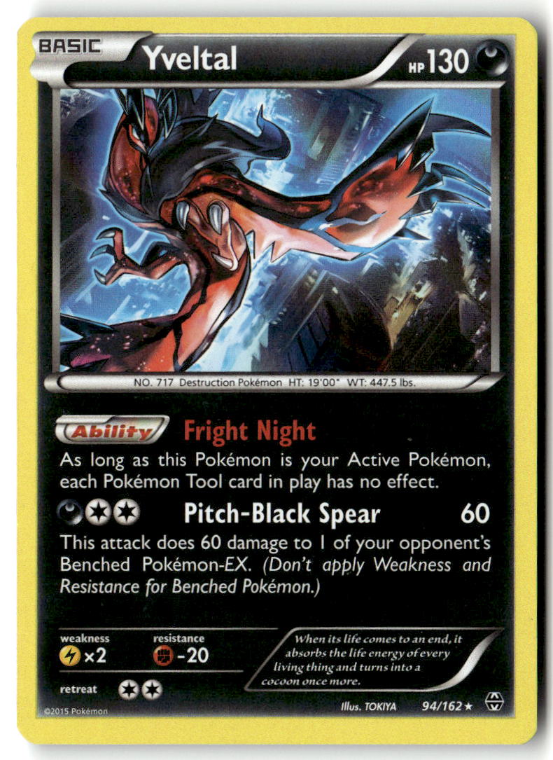 Front of Yveltal 94/162 from XY - BREAKthrough