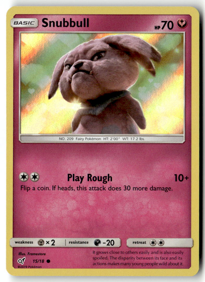 Front of Snubbull (Holo Common) 15/18 from Detective Pikachu