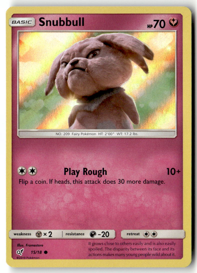 Front of Snubbull (Holo Common) 15/18 from Detective Pikachu