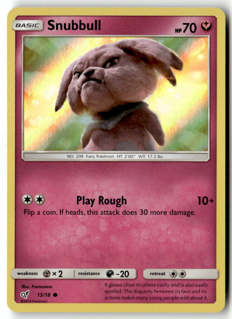 Front of Snubbull (Holo Common) 15/18 from Detective Pikachu