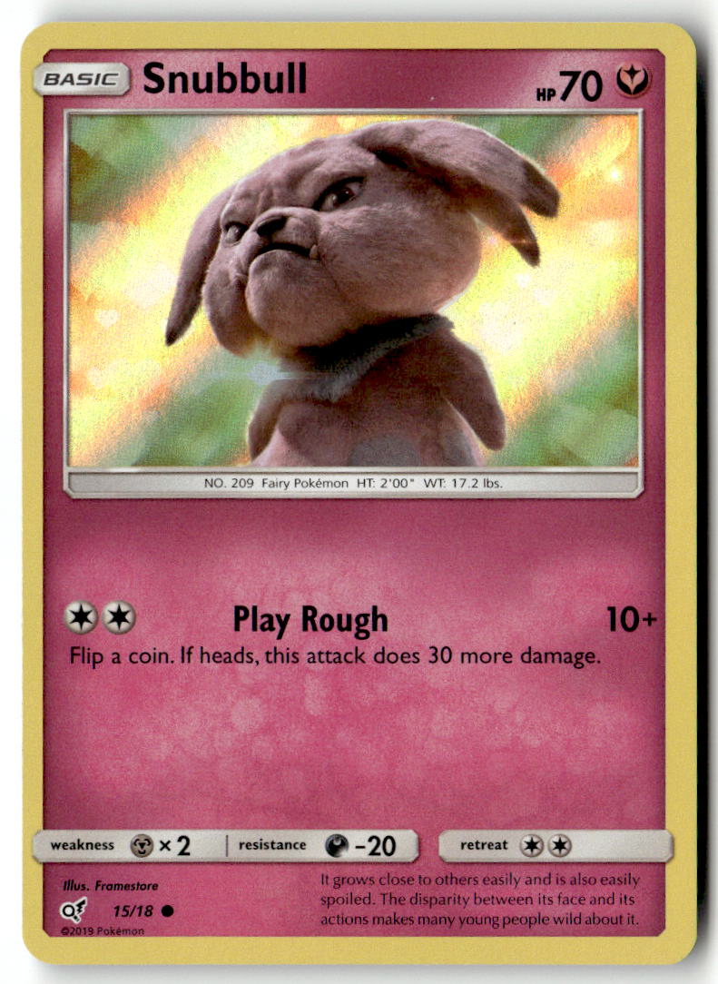 Front of Snubbull (Holo Common) 15/18 from Detective Pikachu