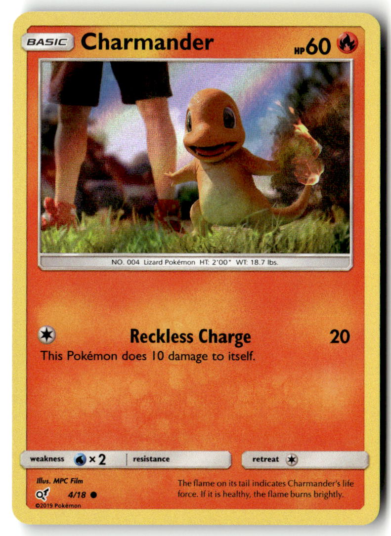 Front of Charmander (Holo Common) 4/18 from Detective Pikachu