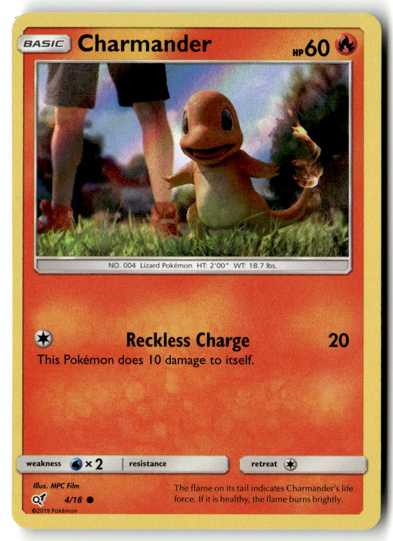 Front of Charmander (Holo Common) 4/18 from Detective Pikachu