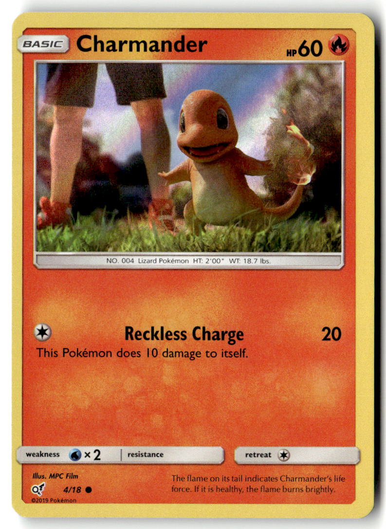 Front of Charmander (Holo Common) 4/18 from Detective Pikachu
