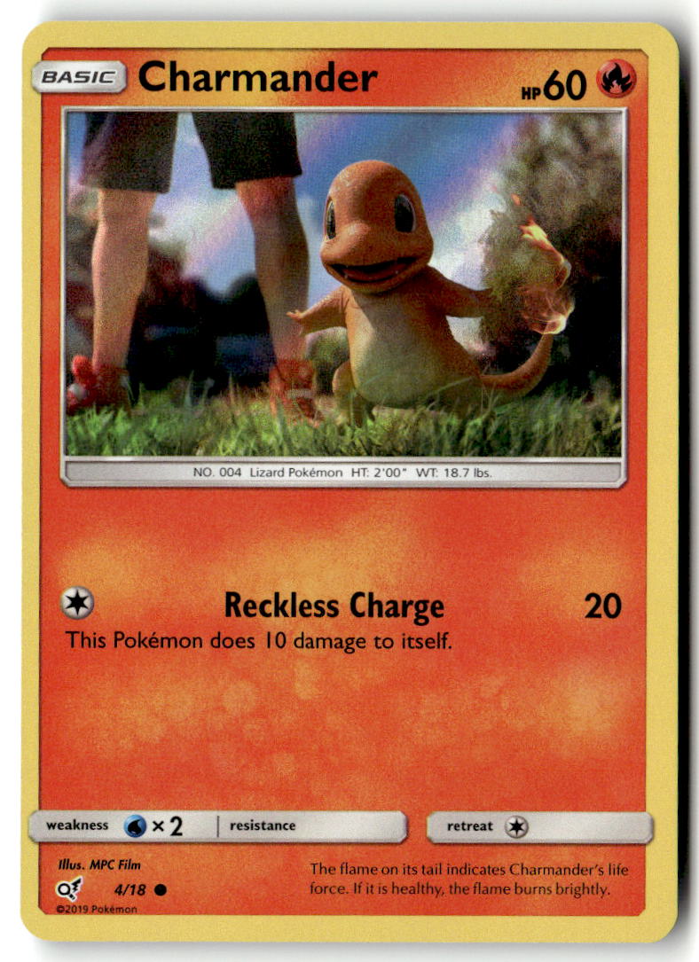 Front of Charmander (Holo Common) 4/18 from Detective Pikachu