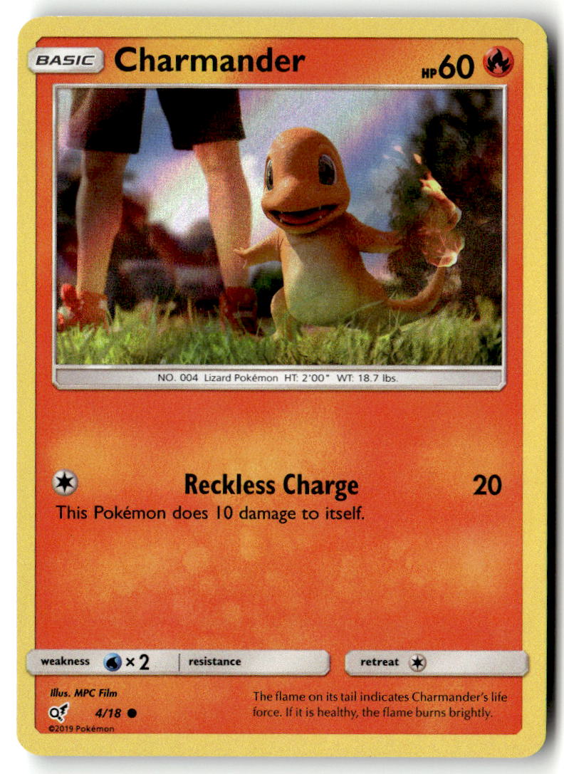 Front of Charmander (Holo Common) 4/18 from Detective Pikachu