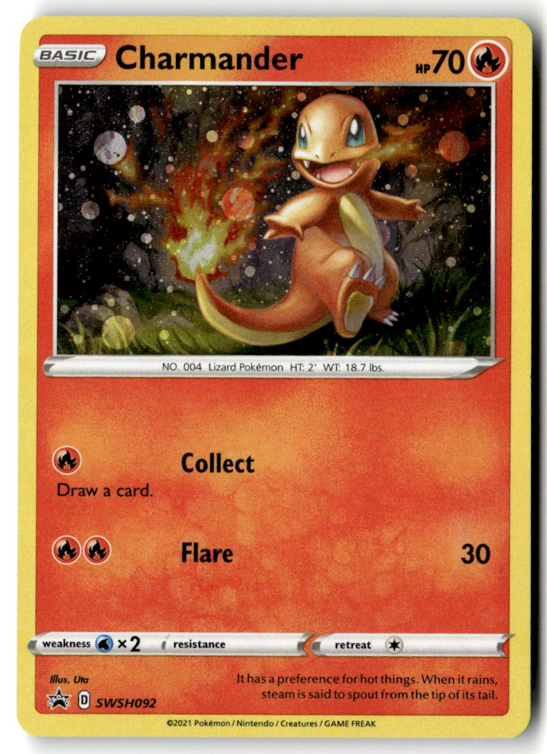 Front of Charmander SWSH092 from Sword & Shield Promo Cards