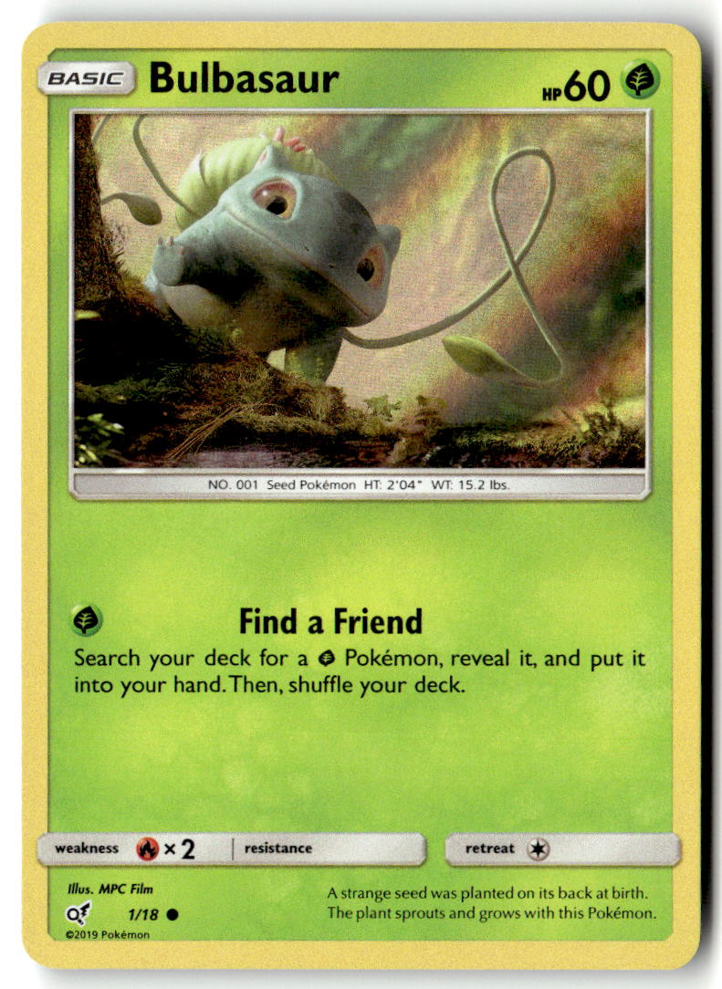 Front of Bulbasaur (Holo Common) 1/18 from Detective Pikachu