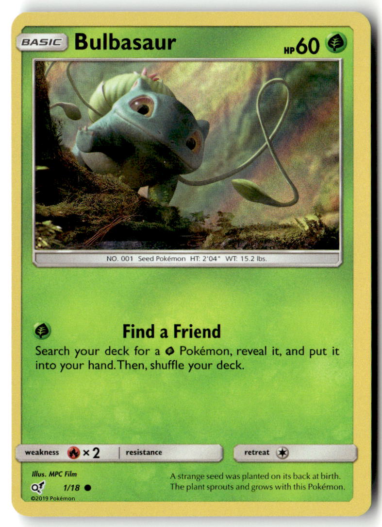 Front of Bulbasaur (Holo Common) 1/18 from Detective Pikachu